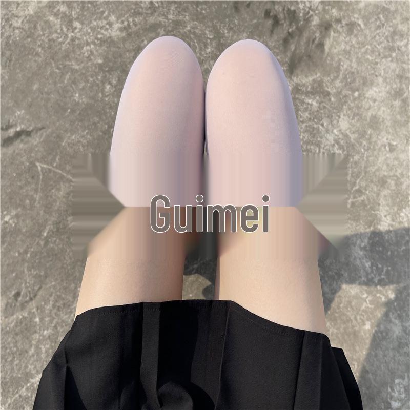 Letnie jedwabne pończochy do ud z koronką – niewidoczny styl w kolorze cielistym