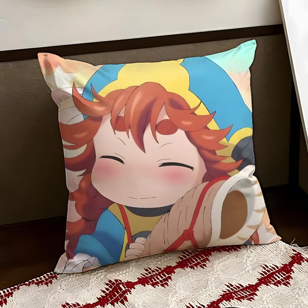 Cute Hakumei to anime MMikochi Cushion Cover Reversible Soft Durable Pillow Cover Home Car MultiScene Use for Daily Comfort