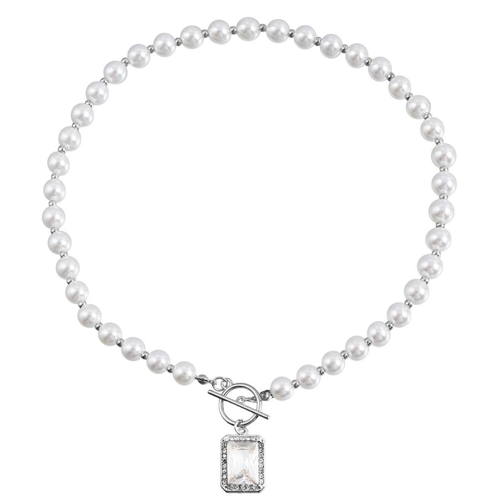 Pearl Necklace Imitation Pearl Pendant Necklace All Matching Elegant Fake Pearl Necklace Stylish