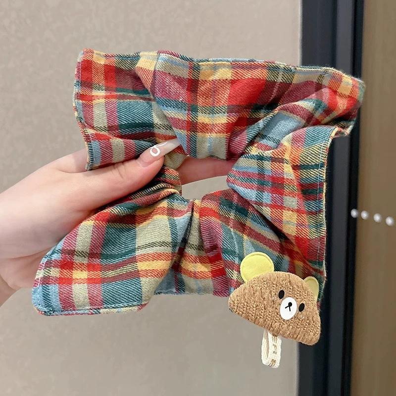 Elegant Large Square Scarf Hair Circle For Women Girls Elastic Satin HairBands Hair Ties Fashion Headband Hair Accessories