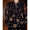 Fashion polka dot printed stand-up collar shirt women's spring and summer new loose meat covering long sleeves foreign style mother clothing thin top