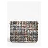 Porte-cartes - Guess - Tweed Noir - 100% Polyuréthane - Bandoulière en Chaîne - Effet Tweed