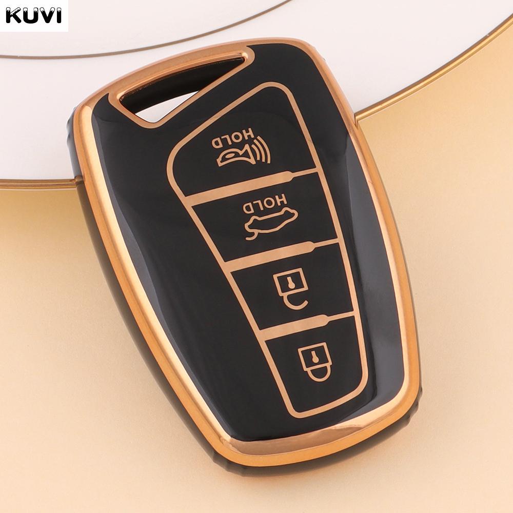 TPU Car Remote Key Case Cover Shell Fob For Hyundai Santa Fe Sport Ix45 Equus Centennial Genesis G80 Grandeur Azera Accessories