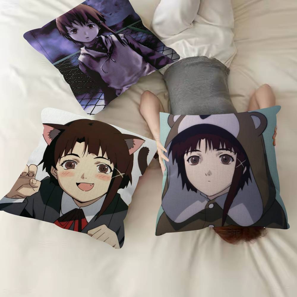 Serial Experiments Lain Cushion Cover Decorative Pillow Sofa Home Decor Case Pillow Cases
