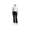 Fila SS23 Solid Color Logo Basic Simple High Waist Sports Wide Leg Long Pants Women Pants Deep-Black A11W321614F-BK