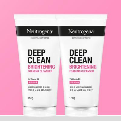 Neutrogena Deep Clean Brightening Foaming Cleanser 150gx2