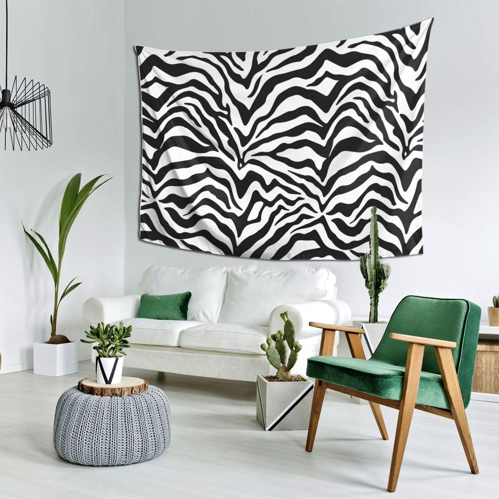 Zebra Print Tapestry Decoration Art Aesthetic Tapestries for Living Room Bedroom Home Wall Cloth Wall Hanging