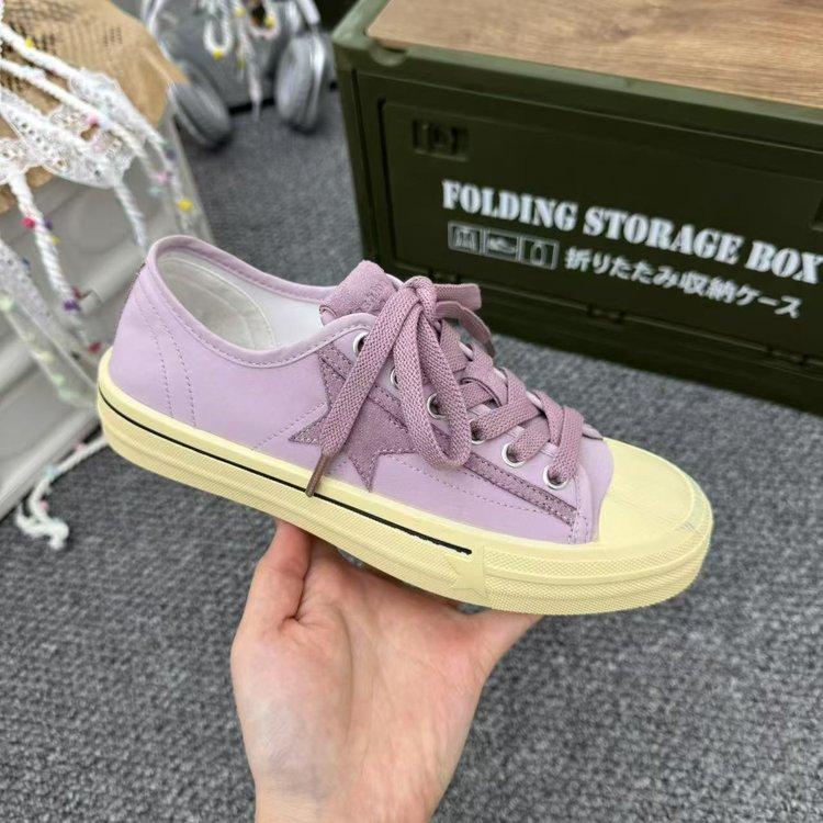 Retro round head low top versatile star casual sports board shoes spring and autumn women's canvas shoes 2025 new women's shoes