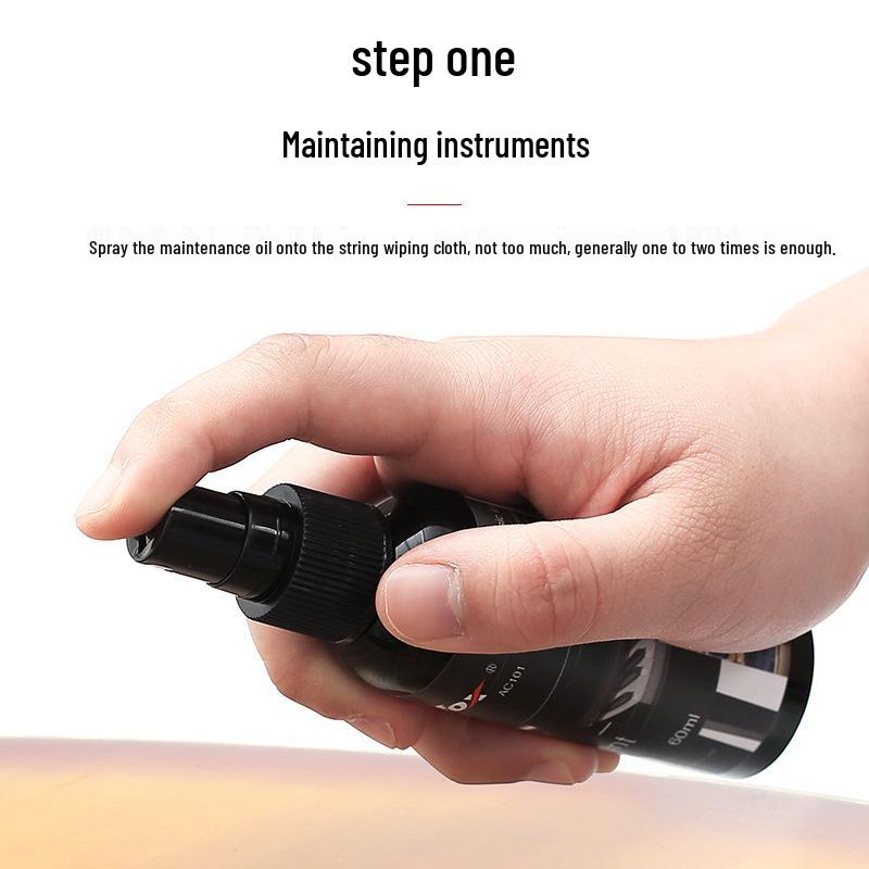 Prefox Instrument Care Set: Guitar Cleaner, Piano Maintenance Wax, String Oil.