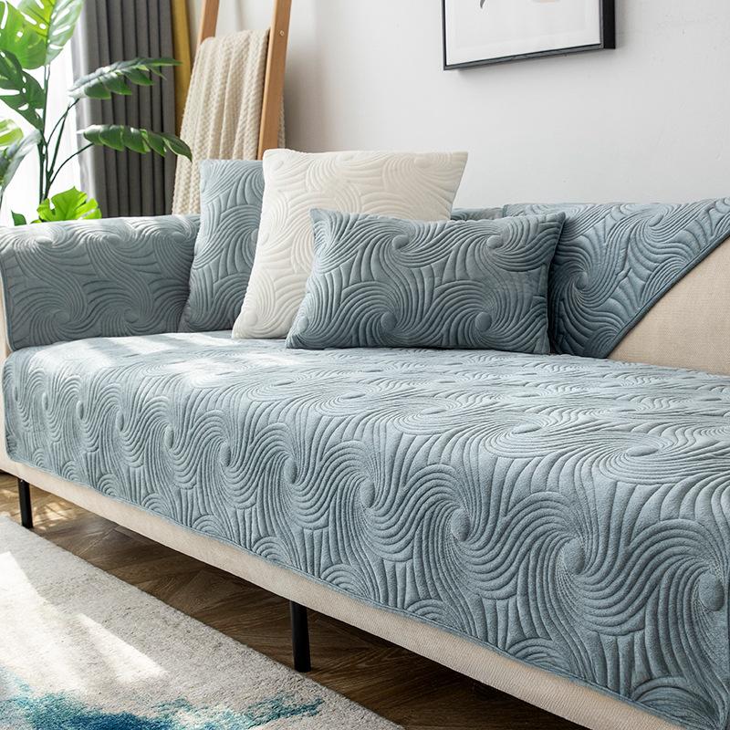 

Простая диванная подушка в скандинавском стиле, обычные ткани для четырех сезонов, нескользящая подушка, утолщенное флисовое полотенце, чехол