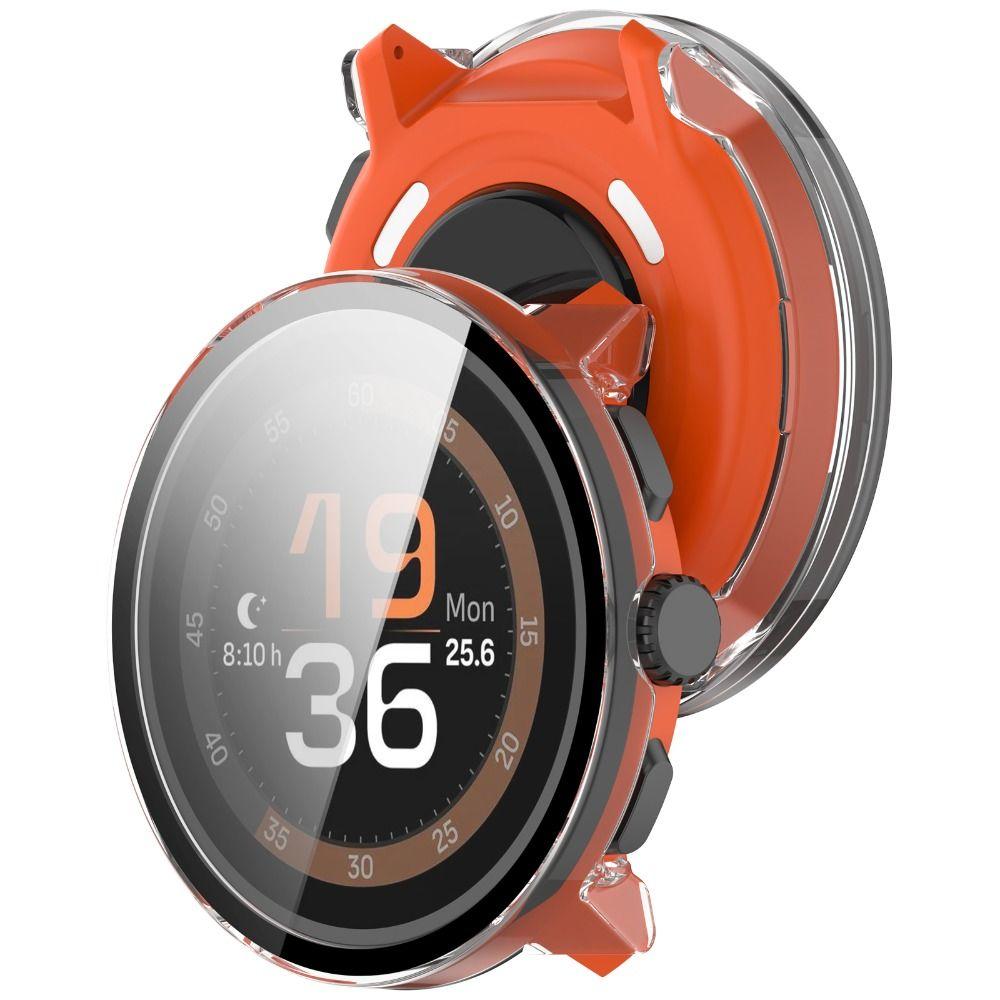 PC+Tempered Protective Case Anti-Scratch Full Coverage Screen Cover Bumper Protector Shell for Suunto Run