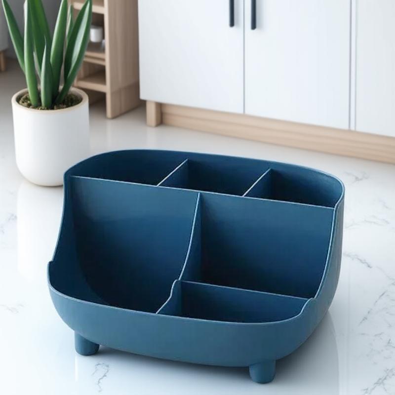 Large Capacity 6 Cell Desktop Pen Organizer Multifunctional Storage Box for Office and School Supplies