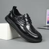 2025 Autumn Men's Thick-Soled Leather Business Casual Shoes