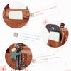 Mini Boston Leather Shoulder Crossbody Retro Waterproof with Studs At the Bottom and Cute Stands Perfect for and Brown NICOLE&DORIS Women's Bag,