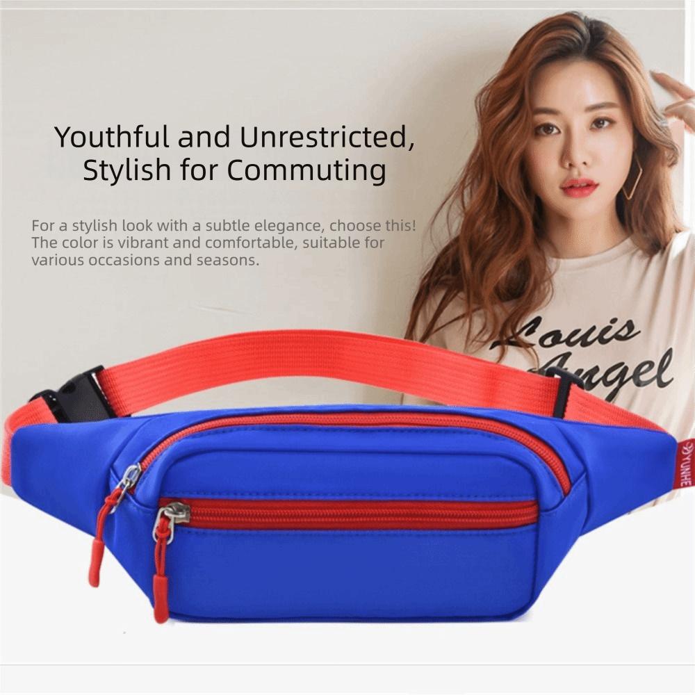 Leisure Large Capacity Women's Chest Bag Wear-resistant Black White Blue Crossbody Bag Lightweight Sports Sling Bag Running