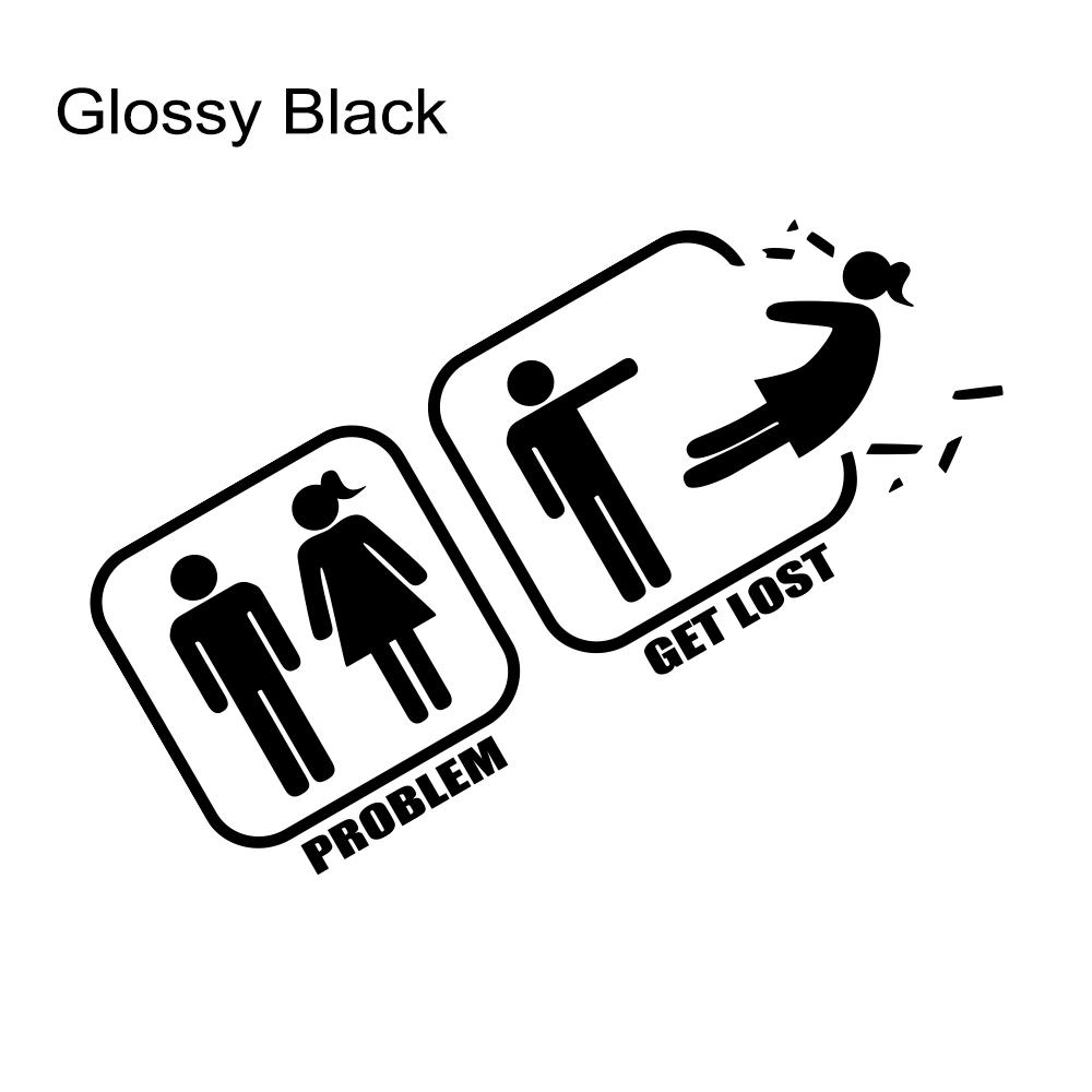 Car Stickers Man Woman Relationship Problem Get Lost Funny Vinyl Decal For Auto SUV Truck Window Bumper Waterproof Accessories