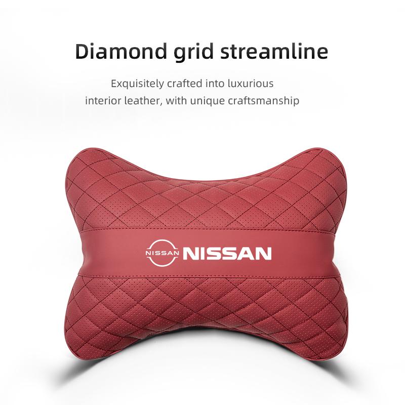 Car Headrest/Lumbar Support Car Neck Pillow Waist Cushion For Nissan Qashqai J10 J11 Navara Juke GTR 350z Patrol Leaf X-trai