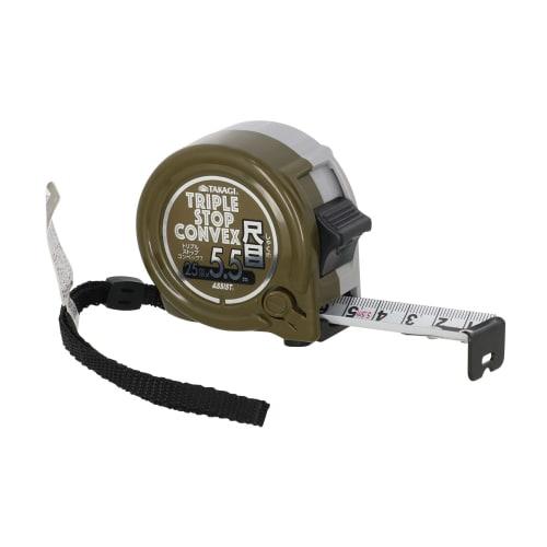 Takagi TAKAGI Triple Stop Convex Tape Measure, 25mm X 5.5m, Shaku Measuring