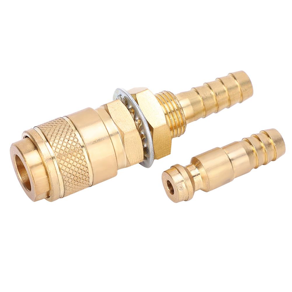 8mm Pair of Water Cooled & Gas Adapter Quick Connector Fitting for MIG TIG Welder Torch