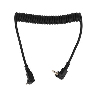 Flash Sync Cable 2.5mm Male To Male Coiled Cord for Olympus Camera EM Series DSLR