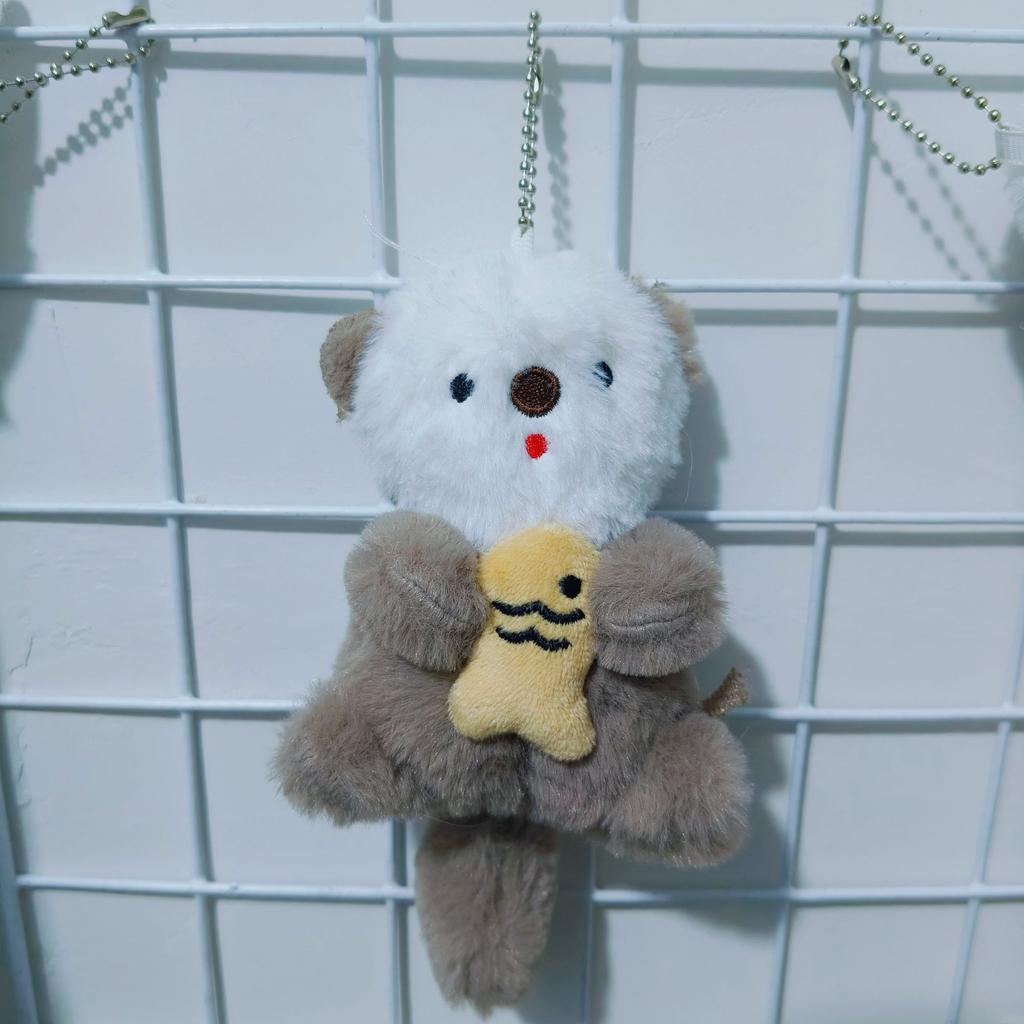 Mofusand New Cross Dressing Raccoon Shark Panda Bag Pendant Plush Keychain Toy Cute Doll