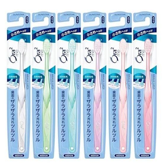 Ora2 Mi Toothbrush Miracle Catch Compact Head Regular 6-Pack Bulk Purchase Color cannot be selected.