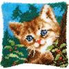 Cute Animal Latch Hook Rug Kits Pillows Smyrna Package Carpet Cat Embroidery Latch Hook Kit Diy Cross Stitch Pillow Knooppakket