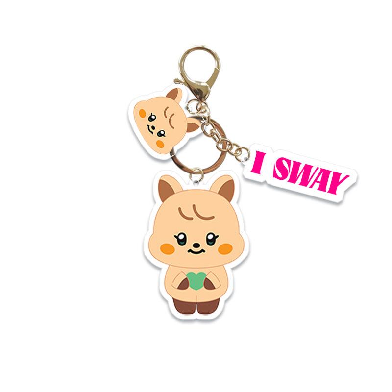 Kpop (G)I-DLE Album I SWAY KLAXON Cartoon Plush Doll Keychian YUQI Soyeon Miyeon Minnie Peripheral Bag Pendant Tabletop Ornament