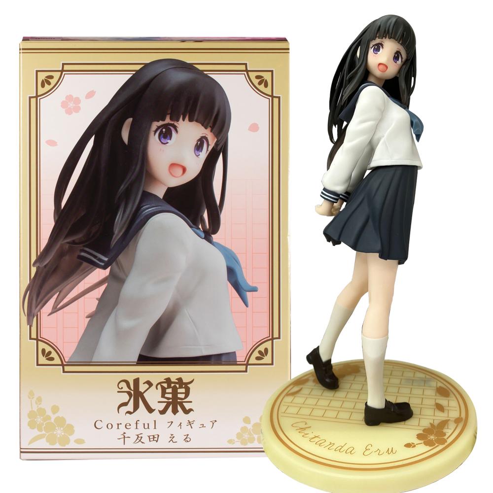 

16CM Anime Hyouka Chitanda Eru Figure JK Sailor Suit Dress Up Model Toy Gift Collection Action Figure PVC Coreful Figure With box