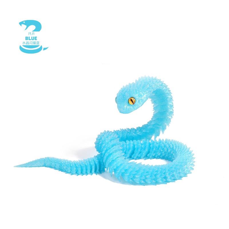 3D Printed Flexible Viper Snake Model – Art Decor, Multiple Colors & Sizes (30cm/40cm/60cm) Perfect for Home and Office Décor.