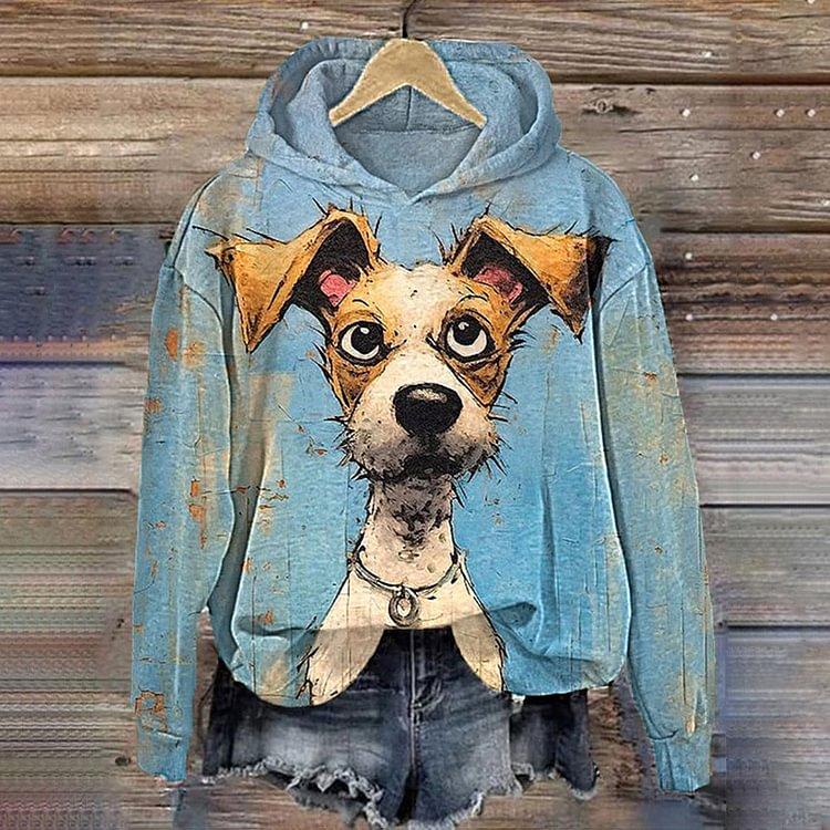 

Женская толстовка 3D Животные Длинный рукав Женская одежда Осень Хип-хоп Мода Уличный стиль Забавный принт с собакой Худи 160