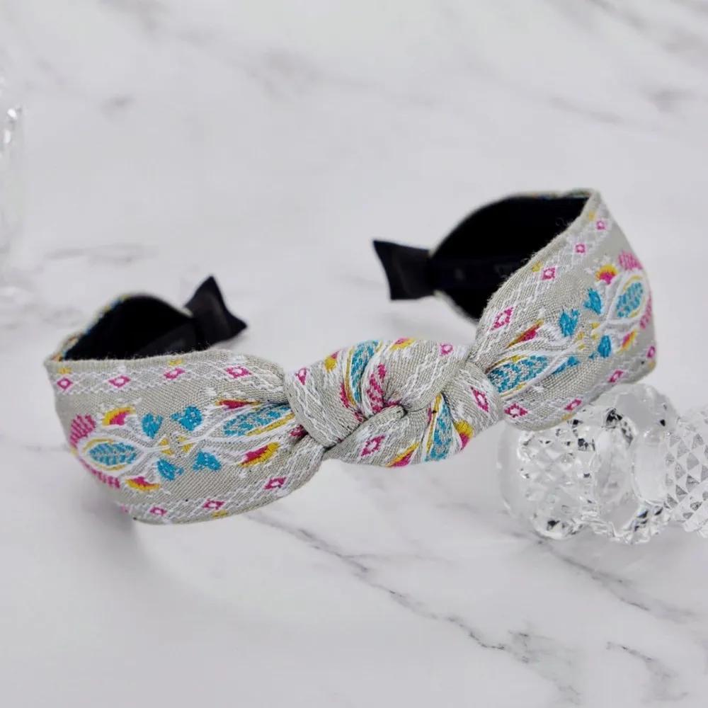 Lala Lace Ethnic Hairband Gray LALAH682 3306335 Navy