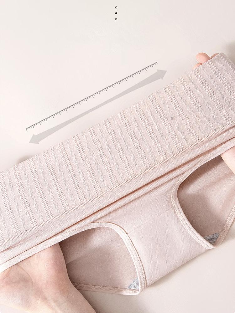 4Pcs Damen Höschen Hohe Taille Body Shaper Unterwäsche Baumwolle Unterhose Solide Mädchen Slips Weiche Panty Plus Size Weibliche Dessous