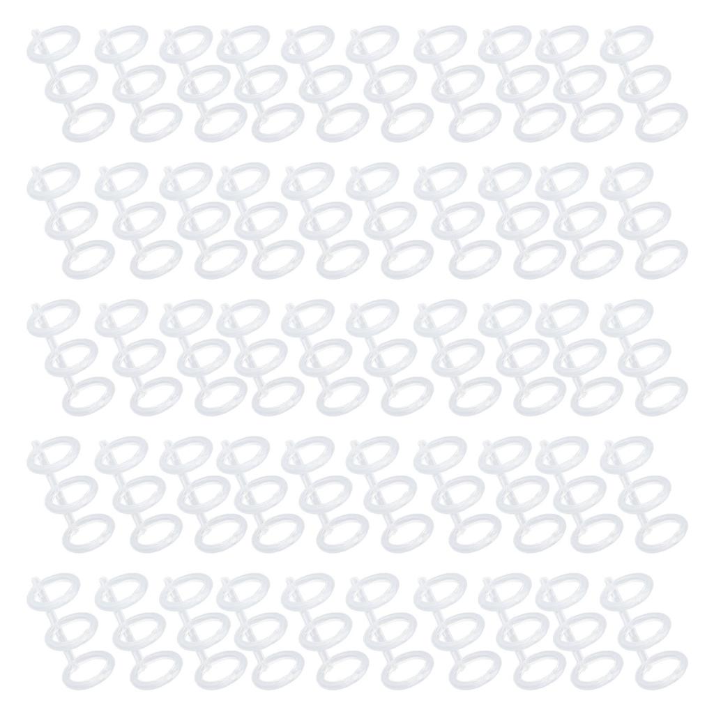 50 ks Hřbet pro hřebenovou vazbu 16mmx3 kroužky PP Multifunkční hřbet pro vazbu knih pro zprávy Průhledný