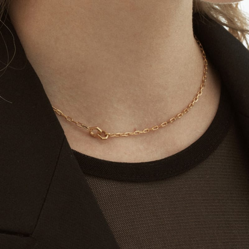 MOI studio Double Hexagon Necklace