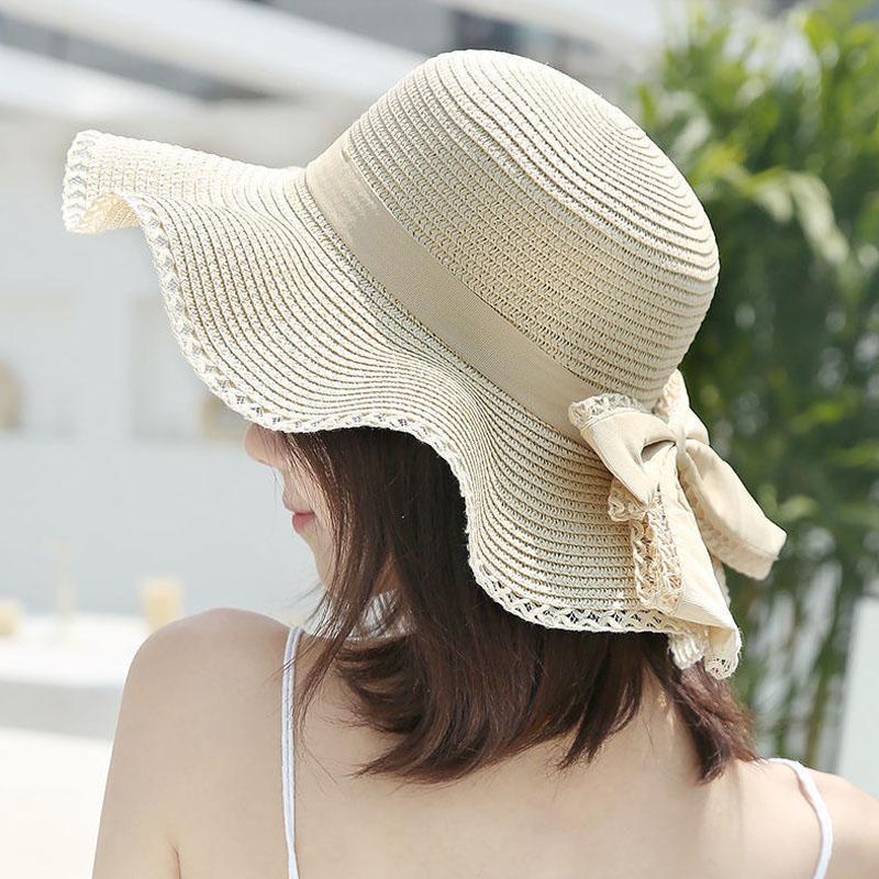 Fashionable Straw Hat for Women with Large Brim Summer Women's Fisherman's Fashion Seaside Beach