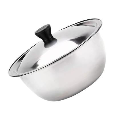Stainless Steel Soup Basin Large Capacity Multipurpose Lard Storage Fruit Vegetable Basin Stainless Steel Bowl