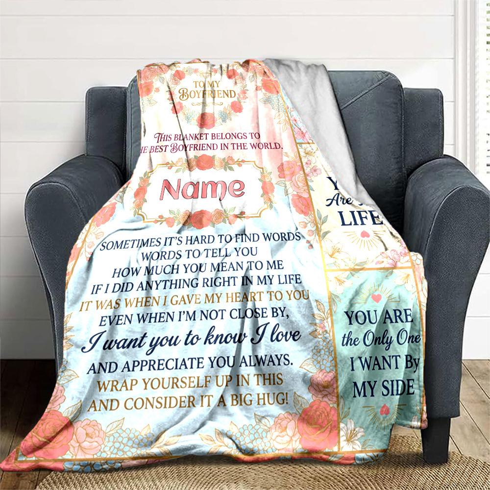 Boyfriend'S Special Blanket Customize Your Name Blanket Soft And Comfortable It'S The Perfect Gift For Family Friends Or Loved Ones Suitable For All