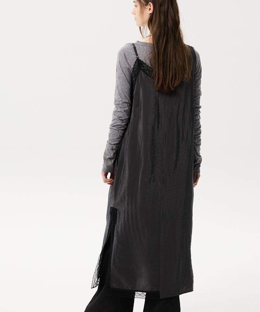 MIDNLOW Unbalanced Layered Dress
