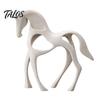 Artistic Horse Figurine 3D Printed Abstract Statue, Minimalist Hollow White for Shape Decor Desk Decor, Animal Ornament Home Living Room
