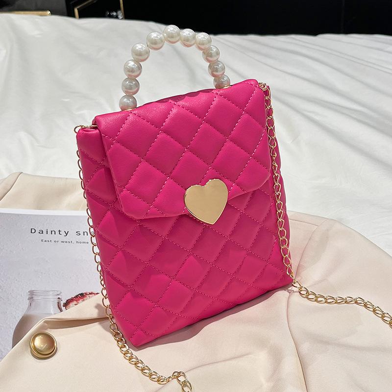 Gesteppte vertikale Handytasche mit Perlendetails Koreanischer Japanischer Stil