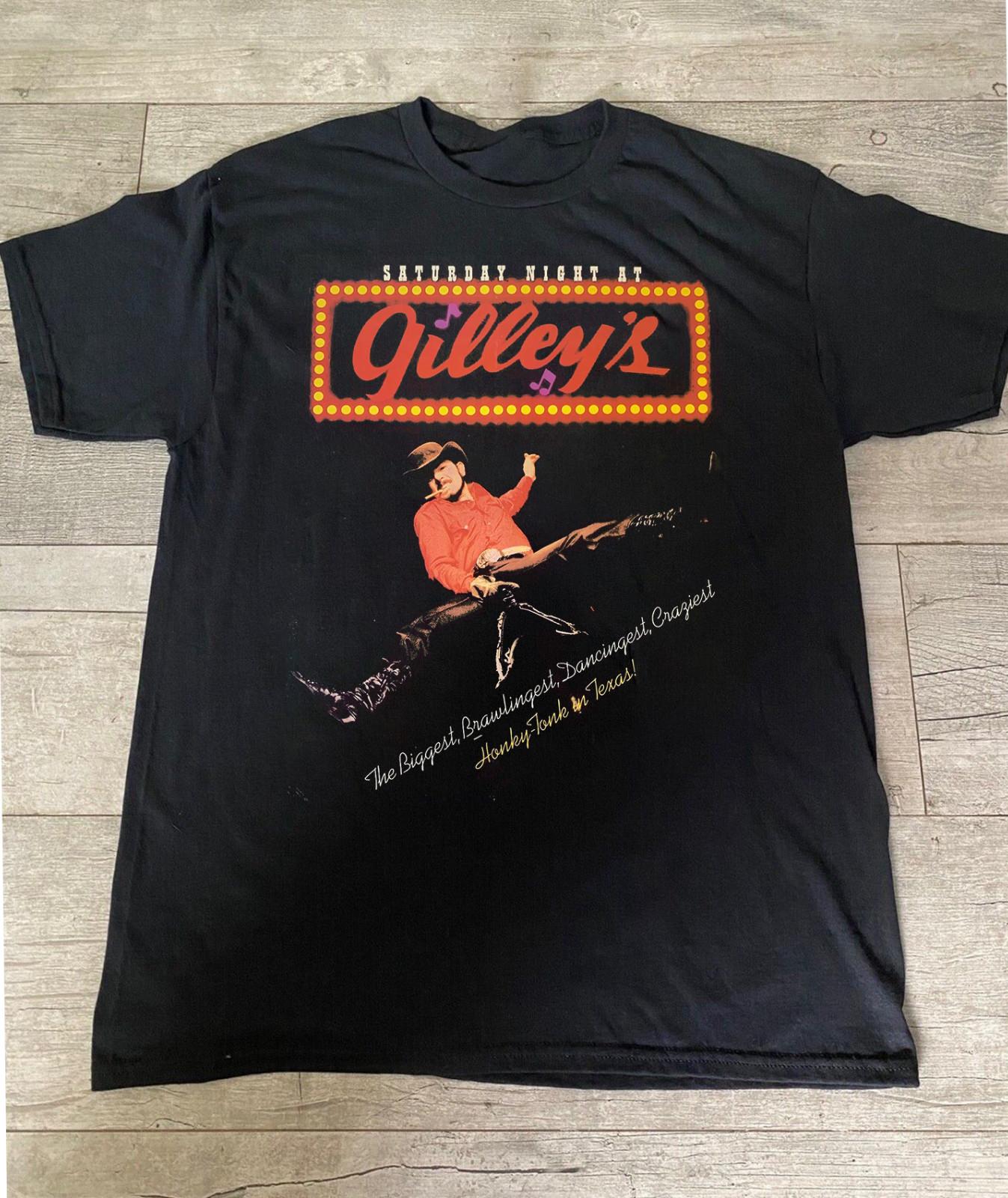 Mickey Gilley Saturday Night At Gilley s Adult Shirt Men Women Cotton Tee SB108 S