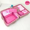 Seven-Piece Travel Luggage Set with Clothing and Shoe Storage Bags