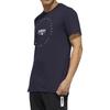 Adidas T Shirts Men's Blue Crew Neck Moderate Straight Fit FM6219