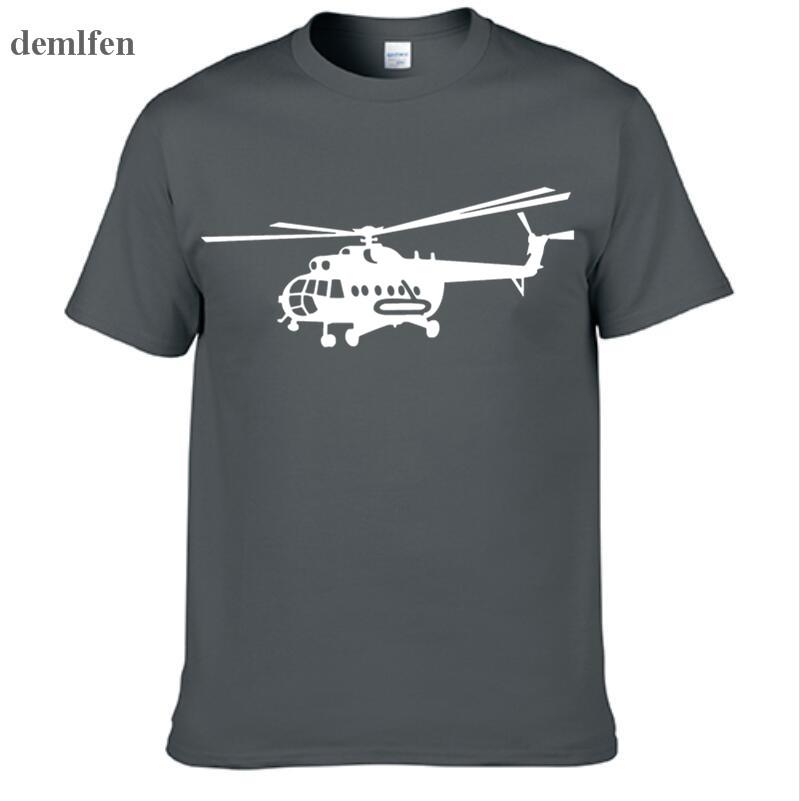 Summer Style Brand New Male T Shirts Novelty MI-8 Helicopter USSR Victory Day Print T-shirt Short Sleeve Cotton Tee Shirts