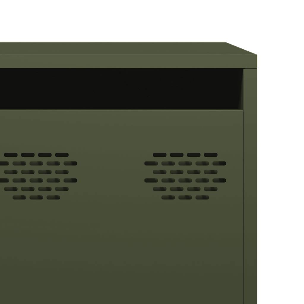 TV Stand Olive Green 202 x 39 x 43.5 cm Cold Rolled Steel