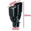 Pureseek Muffler Downward Dual Universal Car Aero Stainless Steel Cutter, Facing, Outlet, Black, Muffler, Tailpipe, Parts, Custom, (Black)