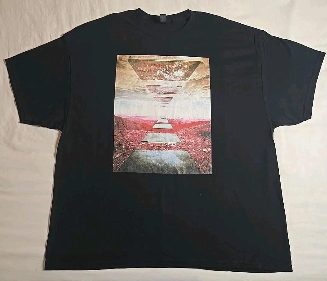 

Tangerine Dream: Stratosphere Album Graphic Print T-Shirt Solid Black 3XL M