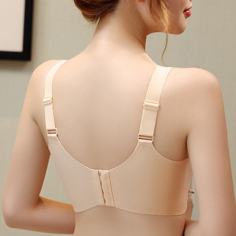 Women's Seamless Bra with Full Cup and Thin Design Gathered Bra for Women Anti Sagging and Double Breasted Plus Size Bra