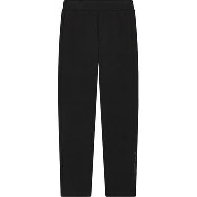 White Series Solid Color Casual Fashion Comfortable Knitted Sports Pants Women Bottoms Black F11W443606F-BK
